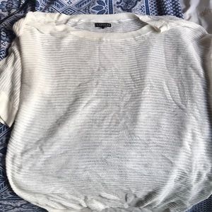 Mesh white cover up shirt